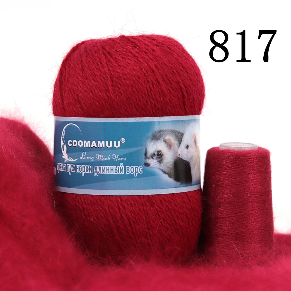 Laine à Tricoter Mink Cashmere 50g-20g - Fil Doux Anti-Bouloche