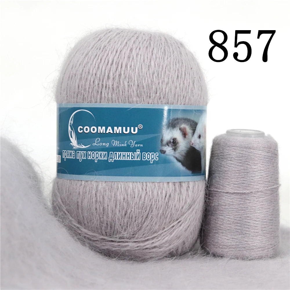 Laine à Tricoter Mink Cashmere 50g-20g - Fil Doux Anti-Bouloche