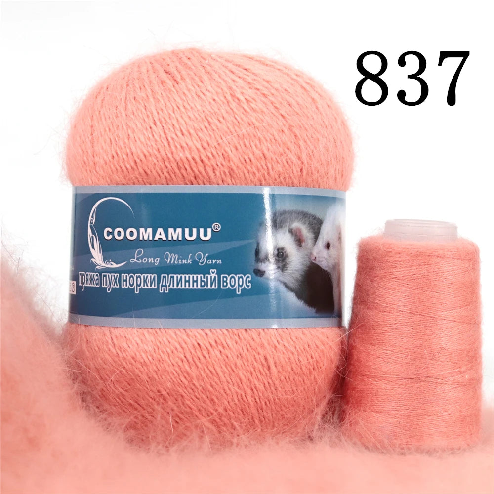 Laine à Tricoter Mink Cashmere 50g-20g - Fil Doux Anti-Bouloche