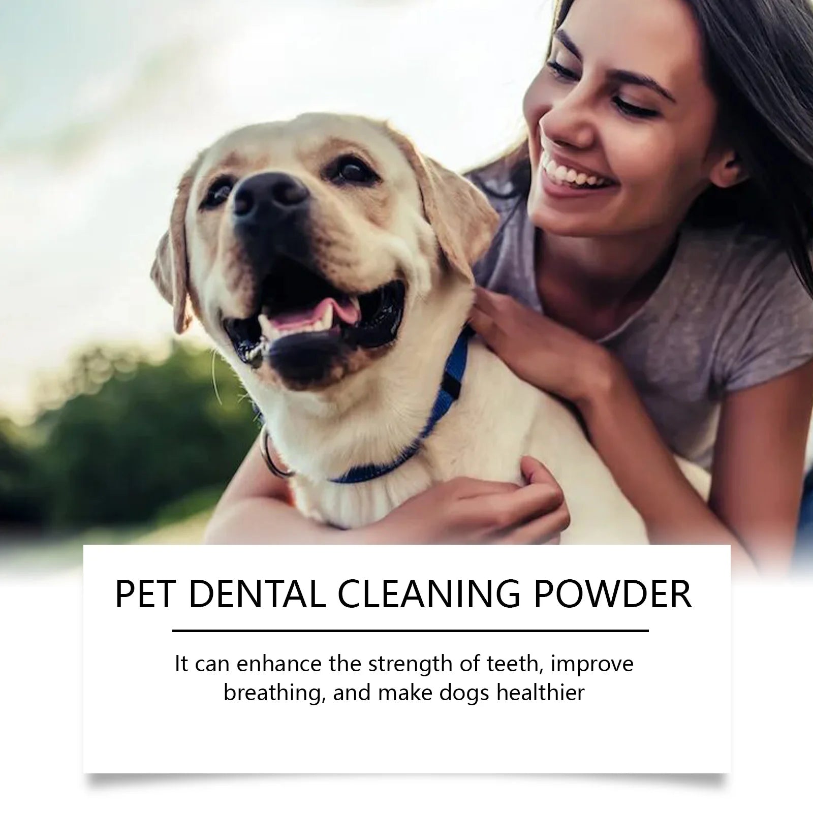 Poudre Nettoyante Dentaire pour Chien – Menthe Poivrée, Élimine le Tartre et les Odeurs