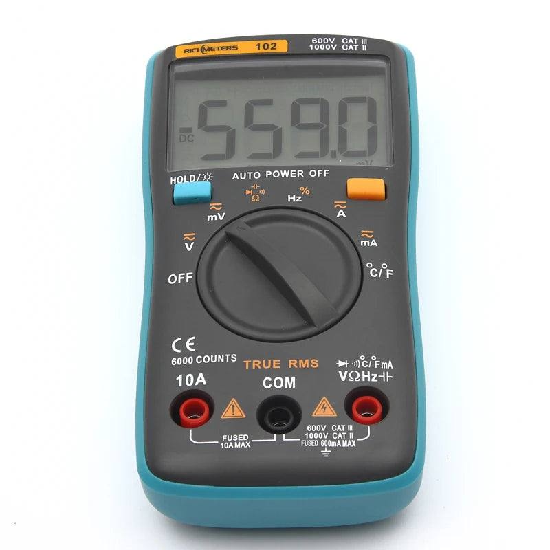 Multimètre Digital Richmeters 102 - 6000 Counts avec Rétroéclairage