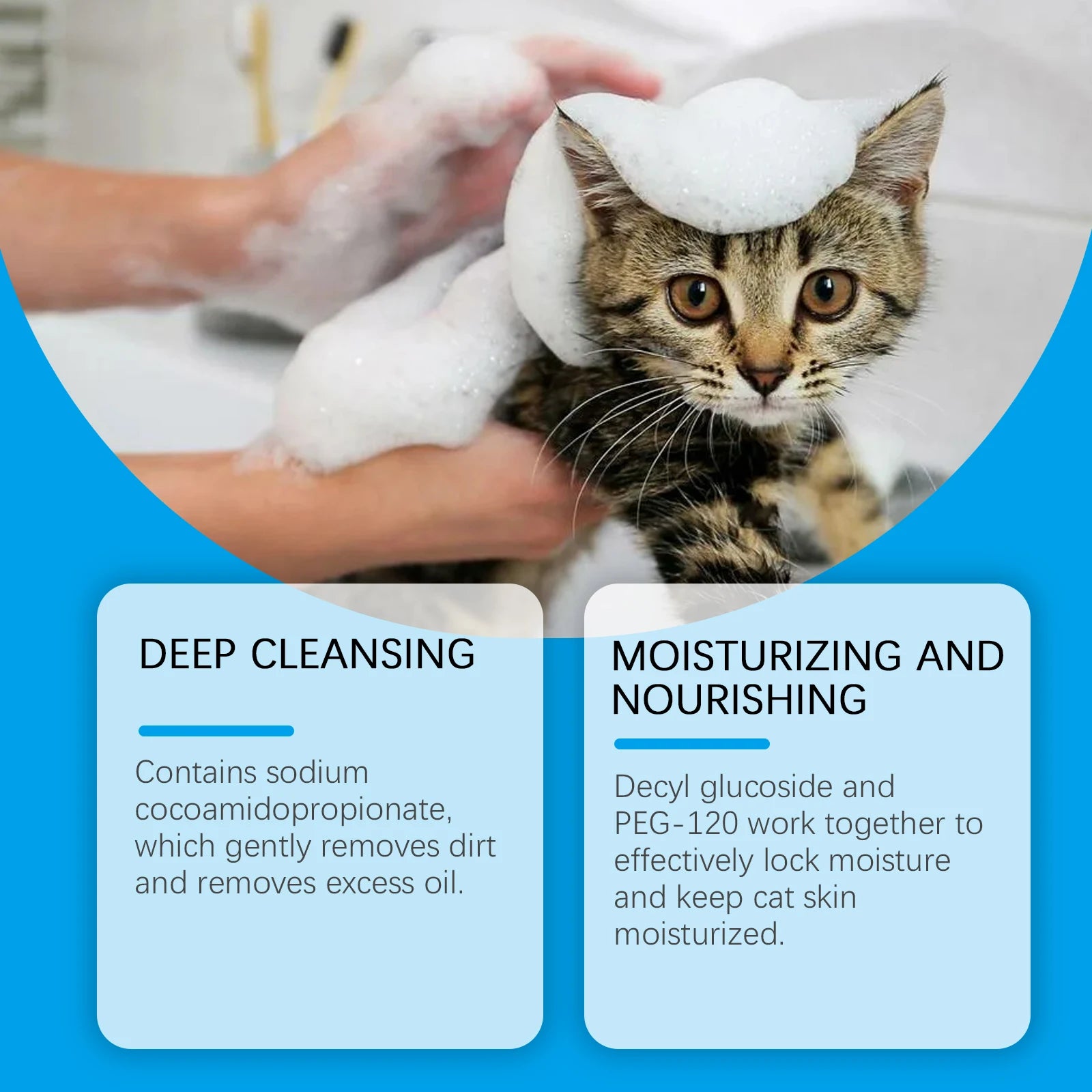 Shampoing Sec en Mousse pour Chiens et Chats – 60ml, Nettoyage sans Rinçage