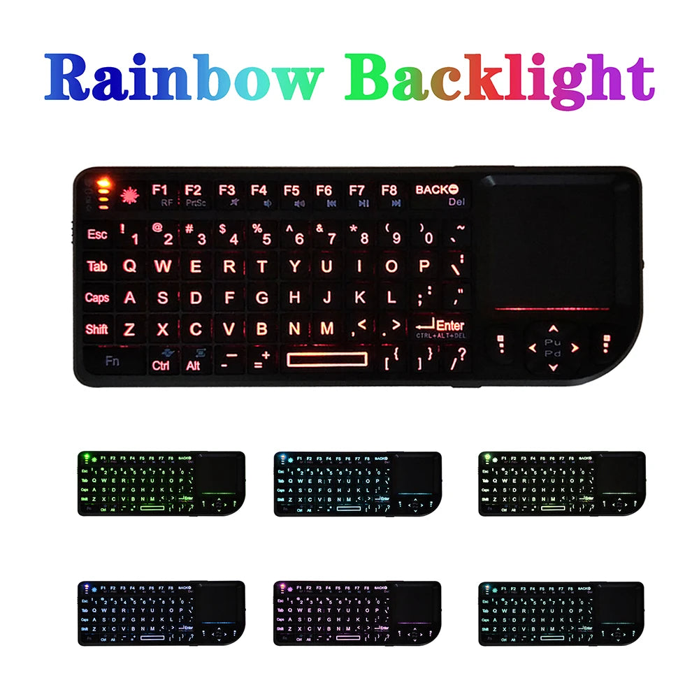 Clavier sans Fil 2.4G 3-en-1 avec Touchpad pour PC TV Android