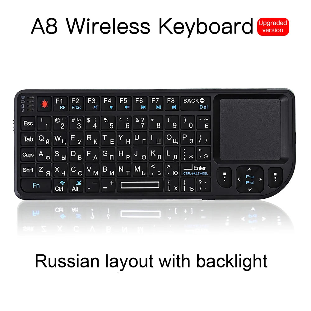 Clavier sans Fil 2.4G 3-en-1 avec Touchpad pour PC TV Android