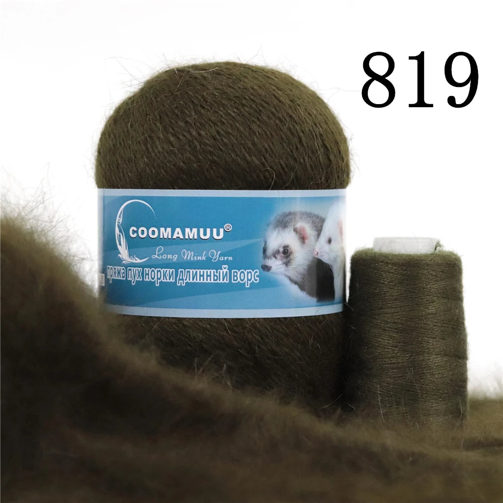 Laine à Tricoter Mink Cashmere 50g-20g - Fil Doux Anti-Bouloche