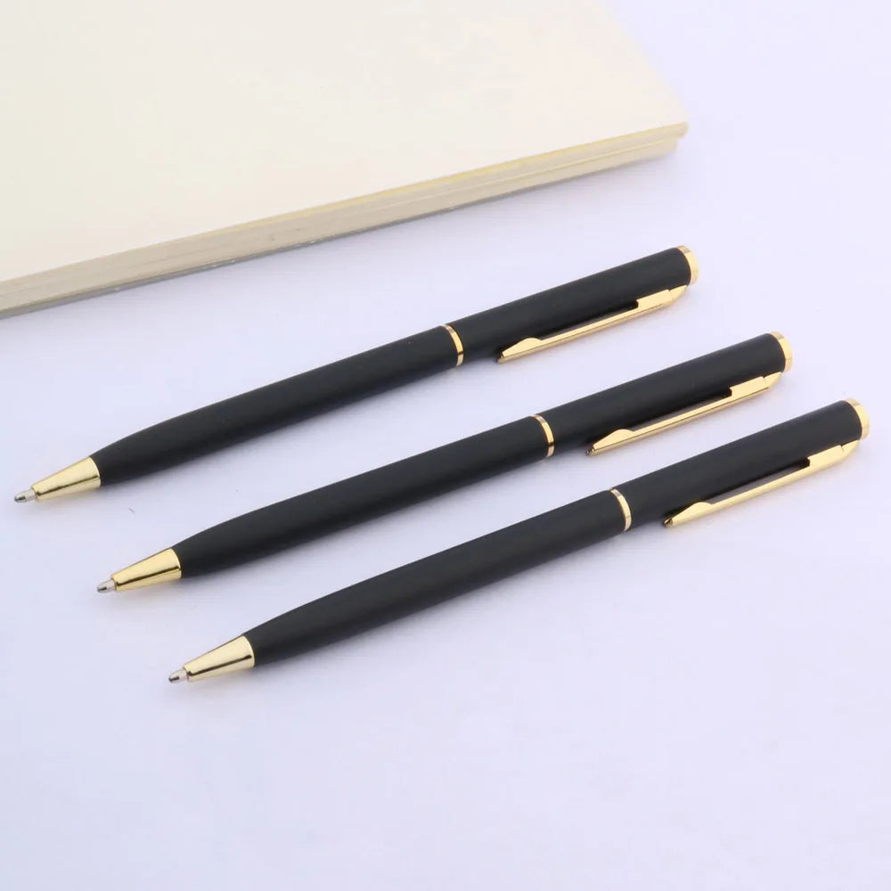 Stylo Bille Métal Noir Mat Luxe 006 - Finition Dorée Classique