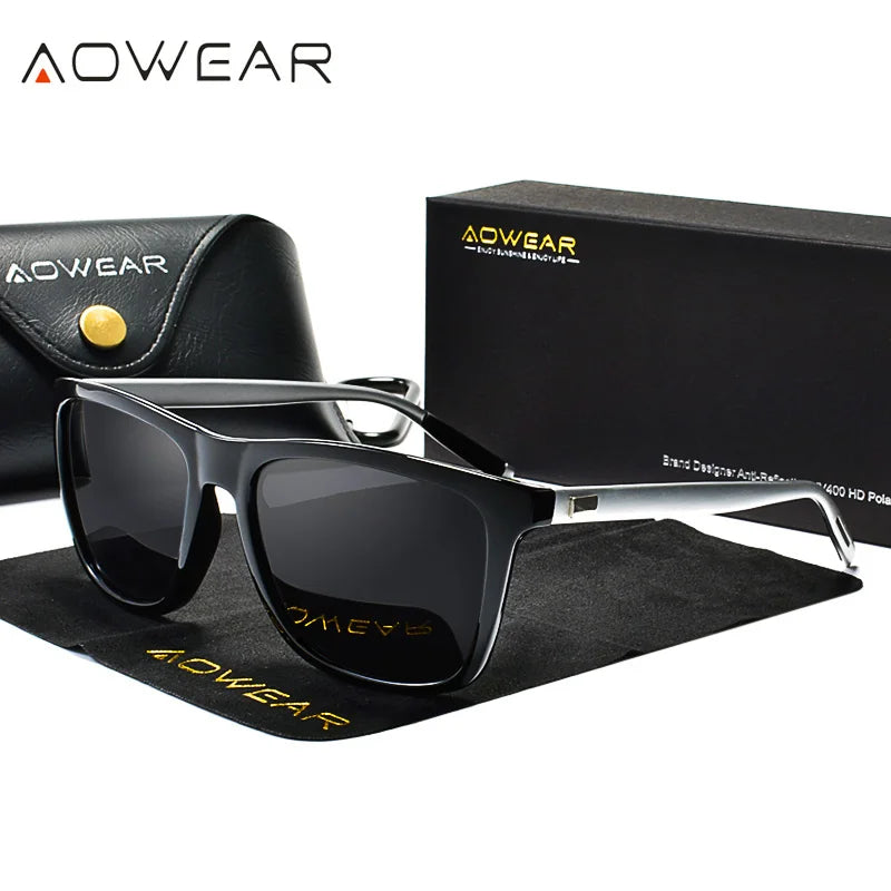 Lunettes Vision Nocturne HD Aowear - Jaune Homme Conduite de Nuit