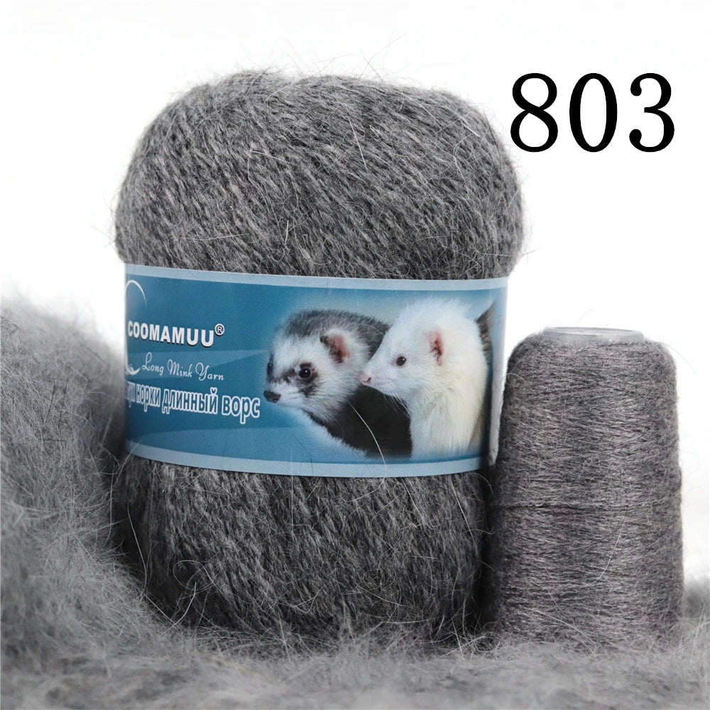 Laine à Tricoter Mink Cashmere 50g-20g - Fil Doux Anti-Bouloche