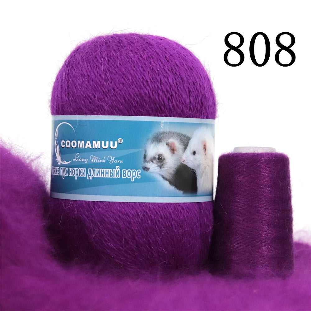 Laine à Tricoter Mink Cashmere 50g-20g - Fil Doux Anti-Bouloche