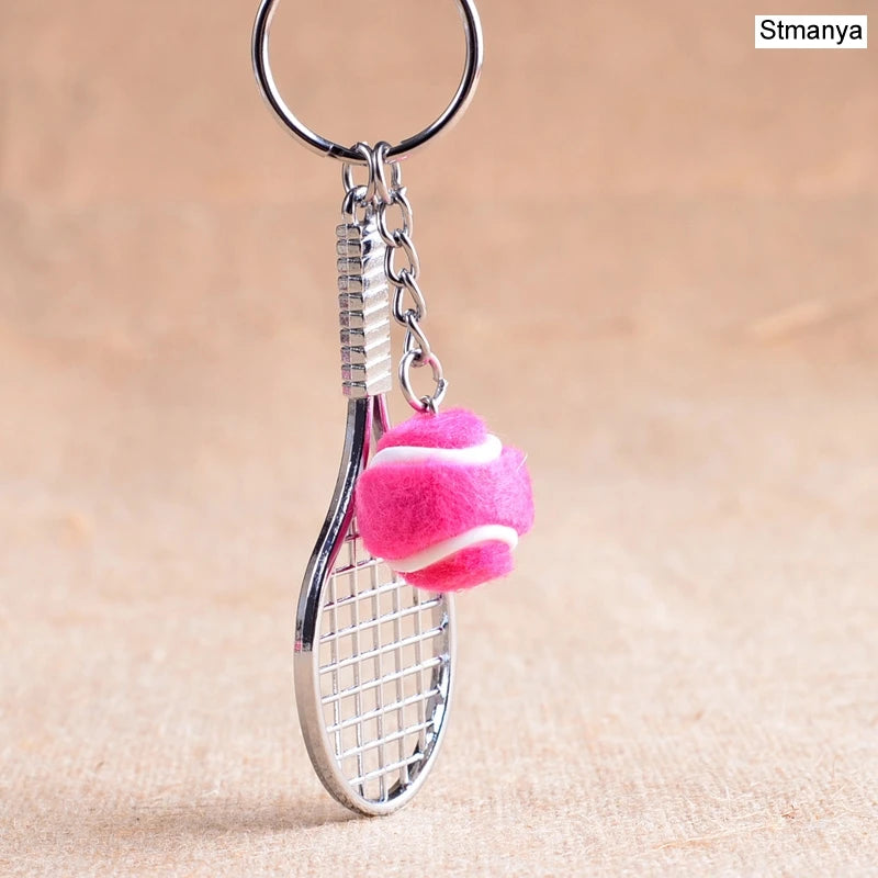 Porte-Clés Mini Raquette de Tennis - 6 Couleurs, Idéal Sport et Cadeau