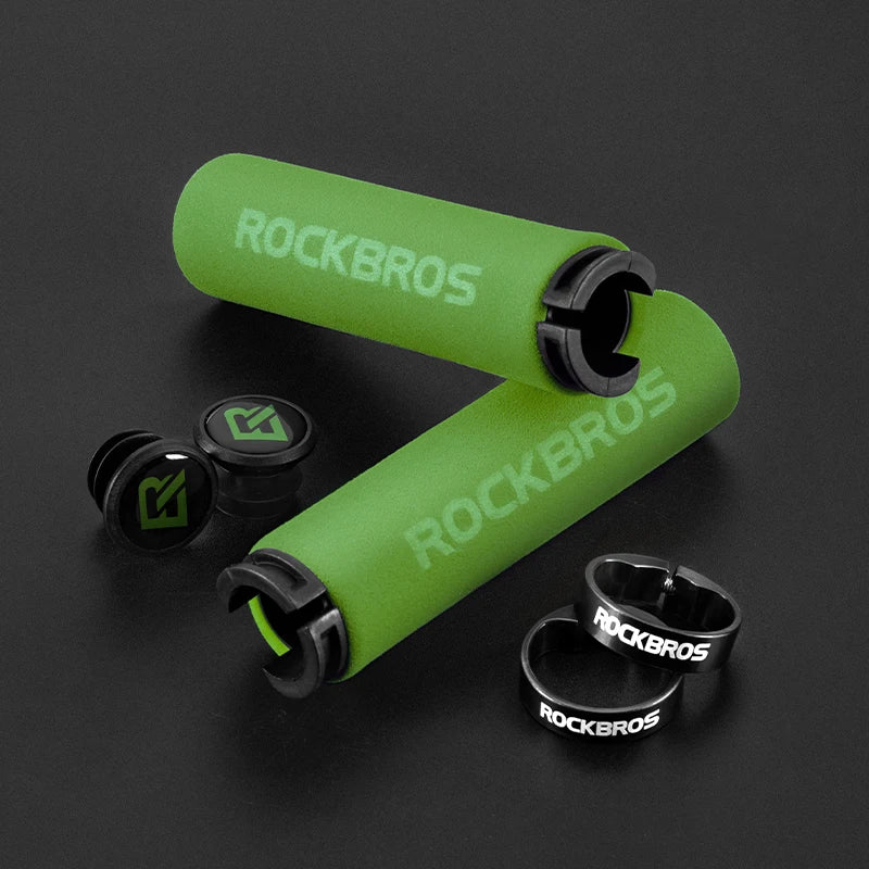 Poignées Vélo MTB RockBros Silicone Éponge - Anti-Dérapant et Amortissantes