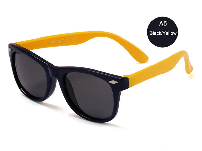 Lunettes de Soleil Enfant Polarisées - Classique avec Rivets Style Marque