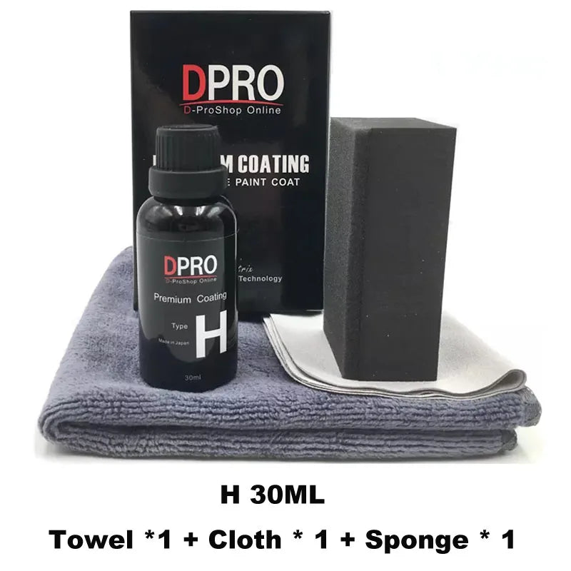Kit Coating Céramique Voiture 9H Dpro - Protection Nano Liquide Verre