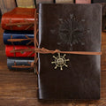 Carnet de Notes Spirale Rétro Cuir PU Ancre Pirate - Journal de Voyage