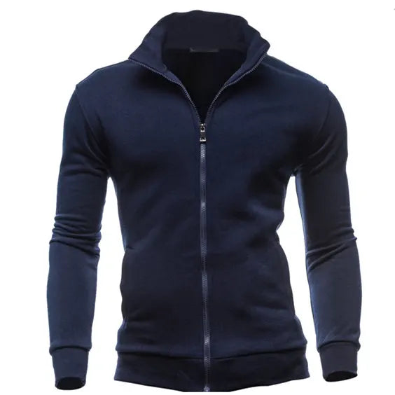 Sweat Homme Zippé Col Montant sans Capuche - Casual 2026