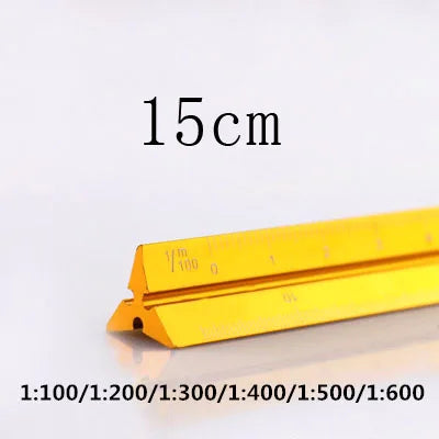 Règle Triangulaire Aluminium 15 cm - Échelle 1:20 à 1:600 pour Dessin Technique