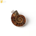 Pendentif Ammonite Fossile Naturel - Coquillage Mer pour Femme