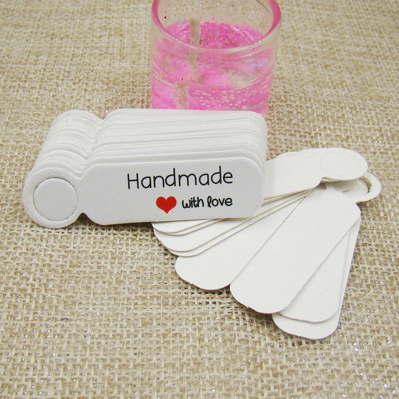 Étiquettes Prix Kraft Vierges 5x3 cm - 100 pcs + Ficelle Chanvre