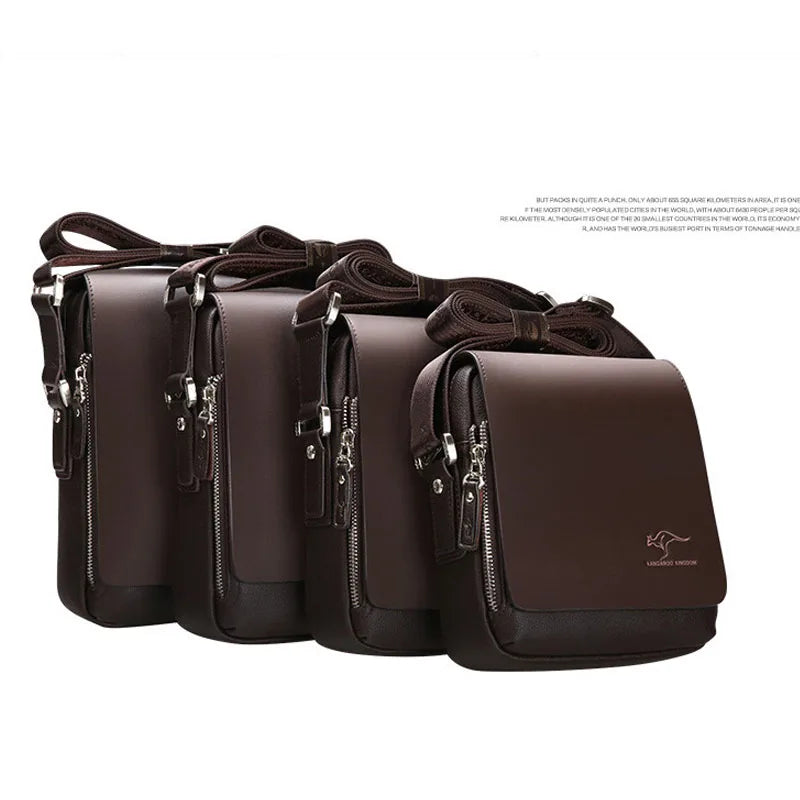 Sac Bandoulière Homme Vintage PU Cuir - Style Messager Rétro