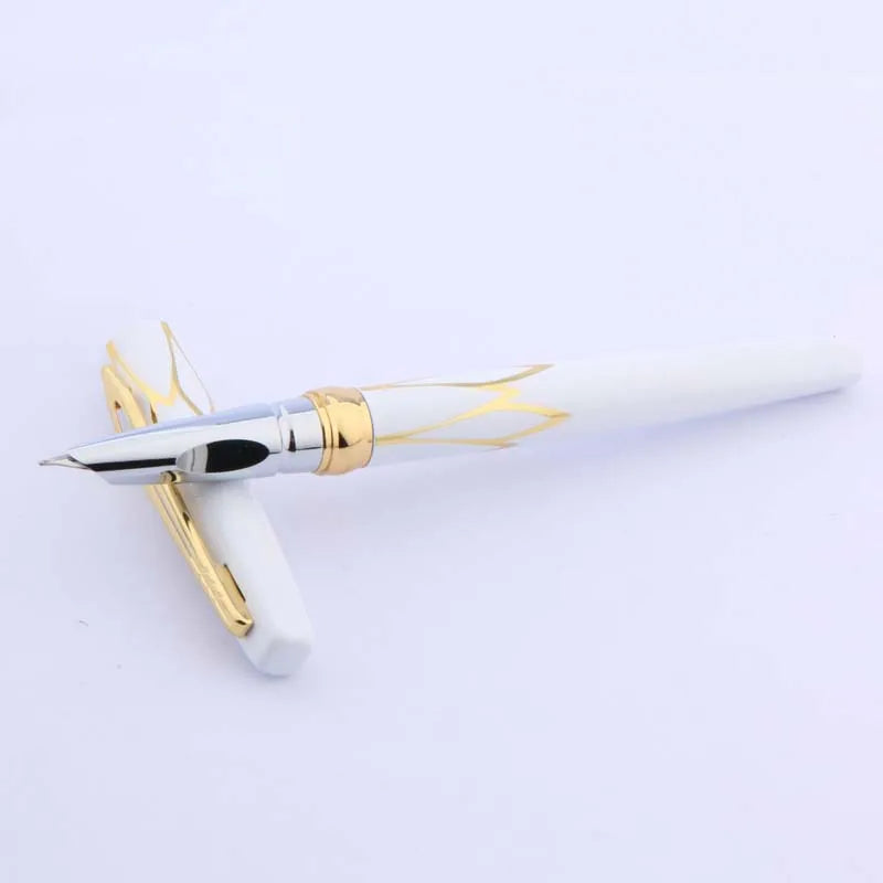 Stylo Plume Hero Classique Doré et Noir - Pointe Fine, Idéal Étudiant/Bureau