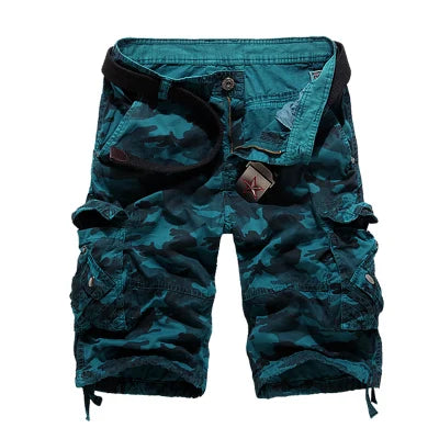 Short Cargo Homme Camouflage Lâche - Militaire Été 2025 Multi-Poches
