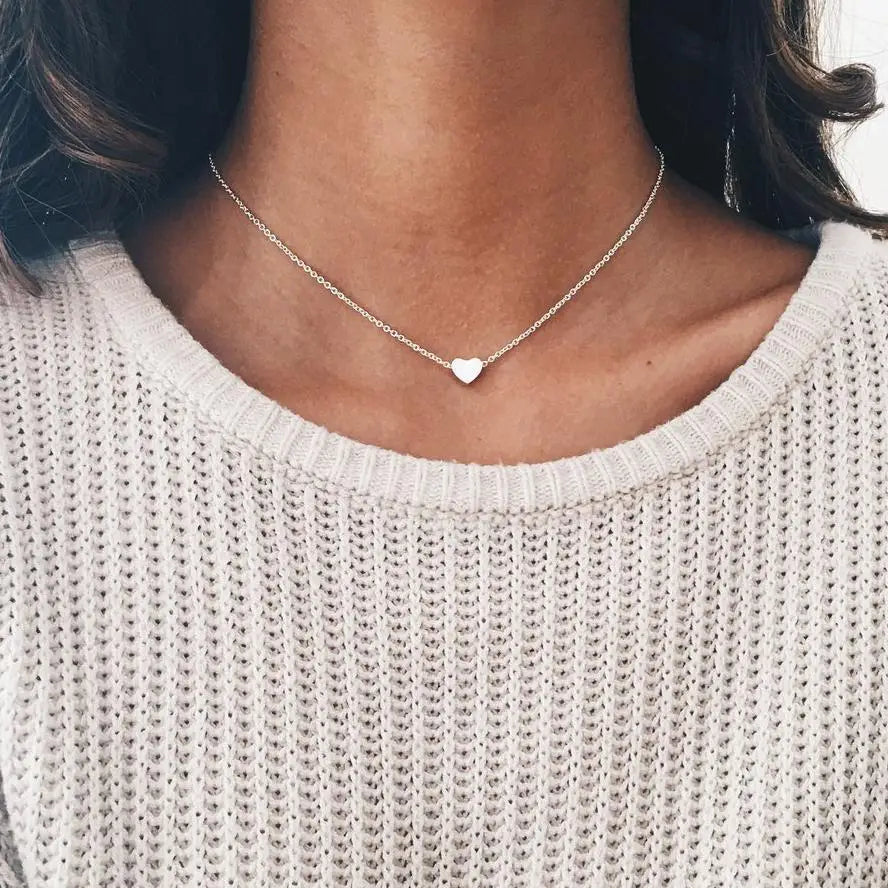 Collier Pendentif Minimaliste - Argenté pour Femme