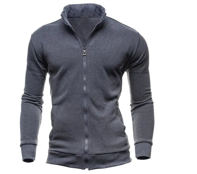 Sweat Homme Zippé Col Montant sans Capuche - Casual 2026