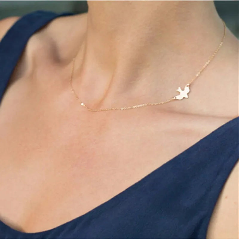 Collier Pendentif Minimaliste - Argenté pour Femme