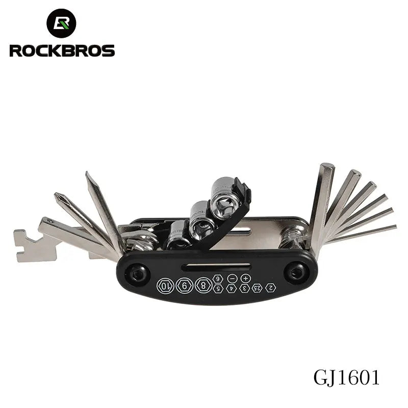 Kit Outils Multi 16-en-1 RockBros pour Vélo - Clés Hex, Rayons, Tournevis