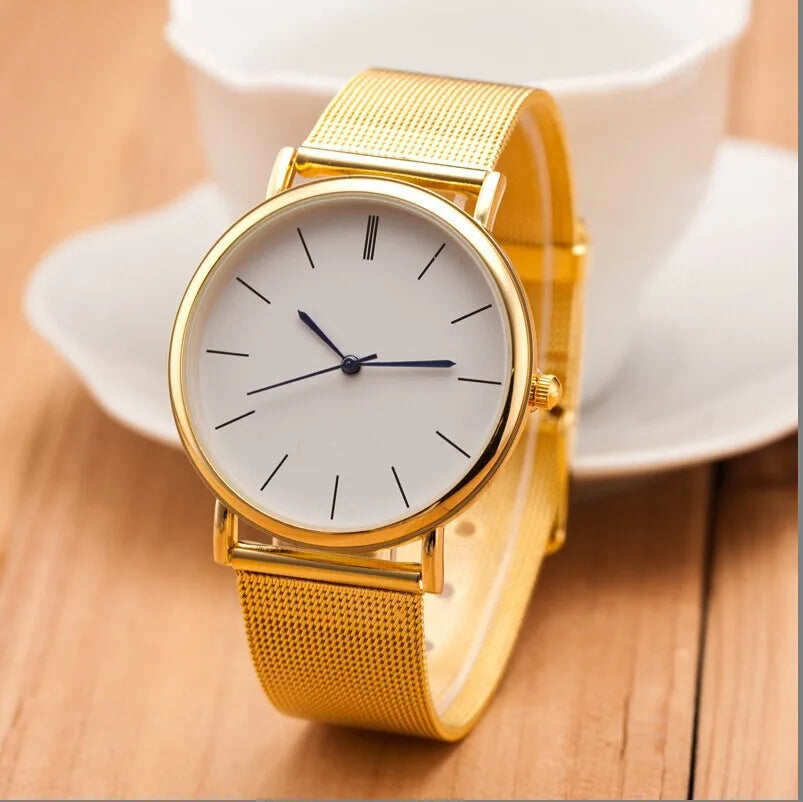 Montre Femme Geneva Quartz Maille Métal