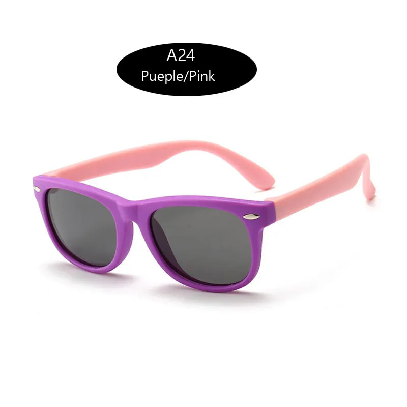Lunettes de Soleil Enfant Polarisées - Classique avec Rivets Style Marque