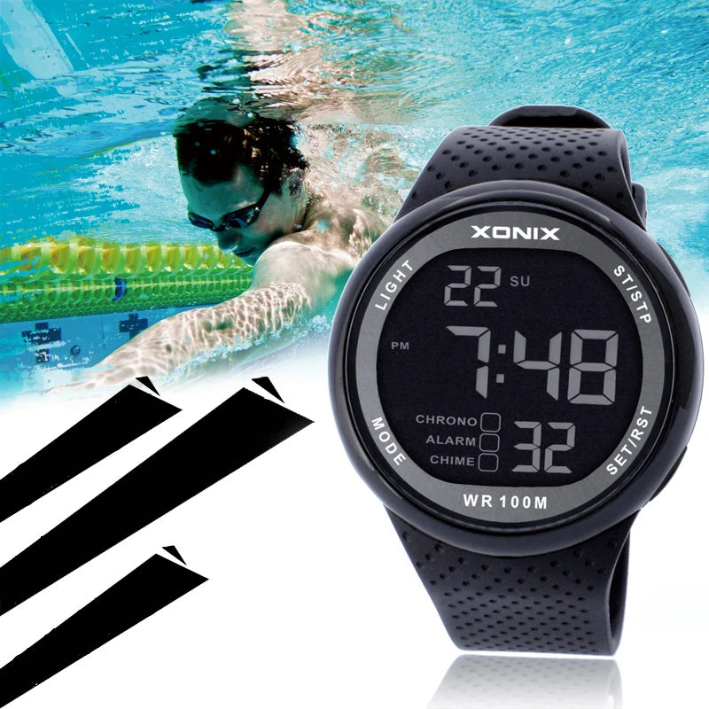 Montre Sport Homme Xonix Digitale Étanche 100m - Outdoor et Natation