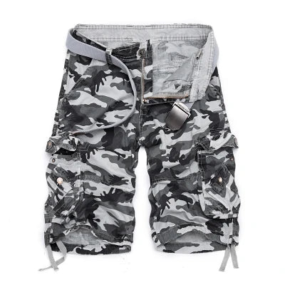 Short Cargo Homme Camouflage Lâche - Militaire Été 2025 Multi-Poches