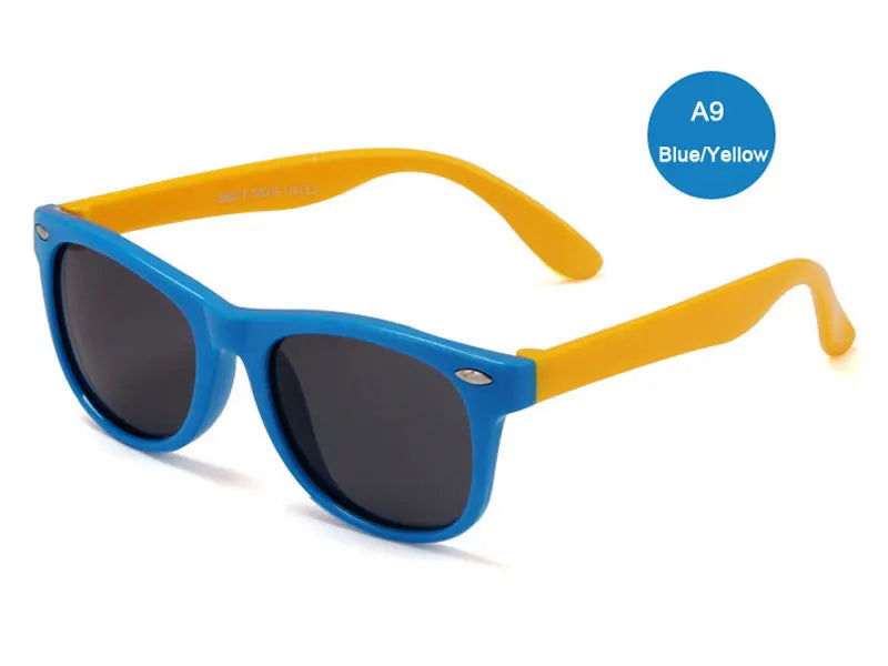 Lunettes de Soleil Enfant Polarisées - Classique avec Rivets Style Marque