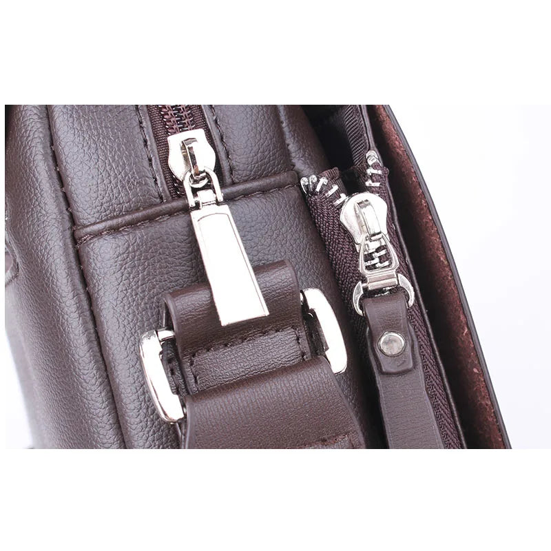 Sac Bandoulière Homme Vintage PU Cuir - Style Messager Rétro