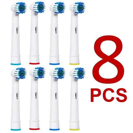 8 Têtes de Brosse de Rechange Precision Clean pour Brosse à Dents Oral-B – Compatible D12, D16, D29, Trizone, Triumph et +