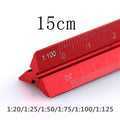 Règle Triangulaire Aluminium 15 cm - Échelle 1:20 à 1:600 pour Dessin Technique