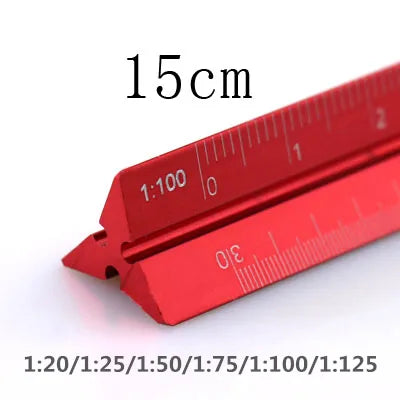 Règle Triangulaire Aluminium 15 cm - Échelle 1:20 à 1:600 pour Dessin Technique