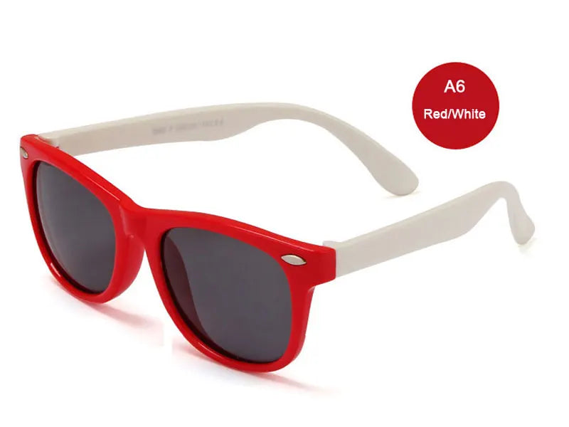 Lunettes de Soleil Enfant Polarisées - Classique avec Rivets Style Marque