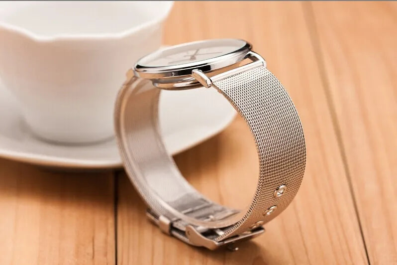 Montre Femme Geneva Quartz Maille Métal