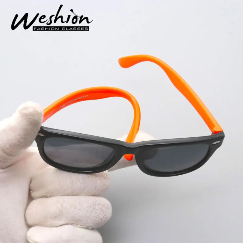 Lunettes de Soleil Enfant Polarisées - Classique avec Rivets Style Marque