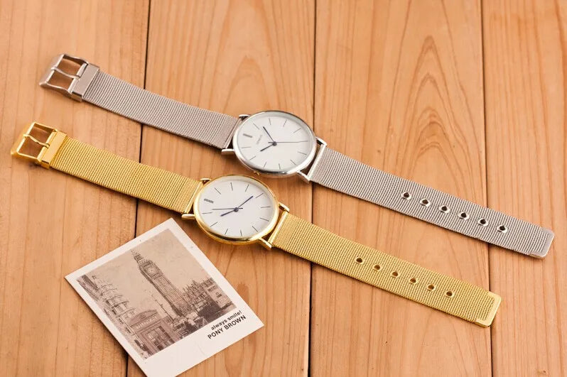Montre Femme Geneva Quartz Maille Métal