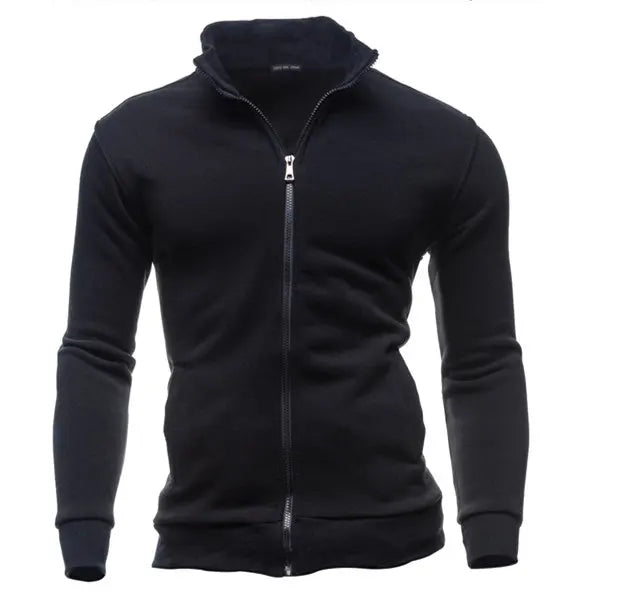 Sweat Homme Zippé Col Montant sans Capuche - Casual 2026