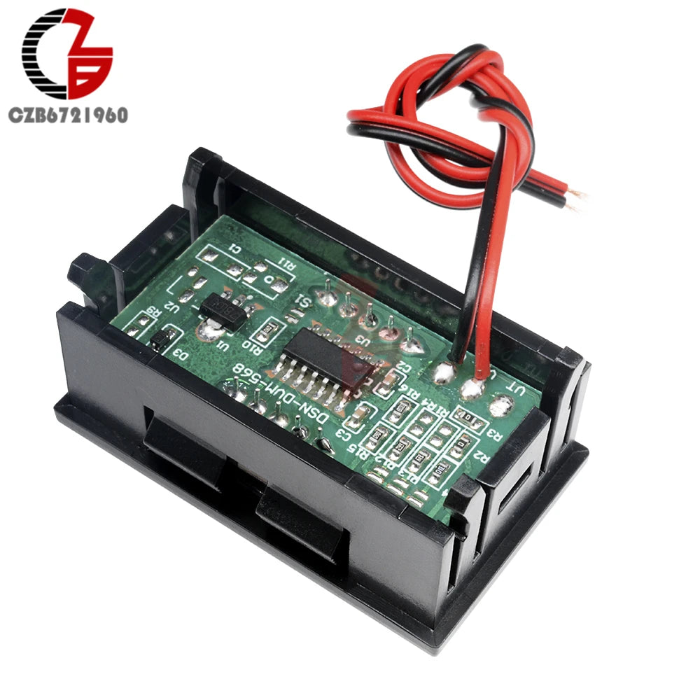 Voltmètre Digital LED DC 4-30V - Pour Voiture, Moto, Bateau