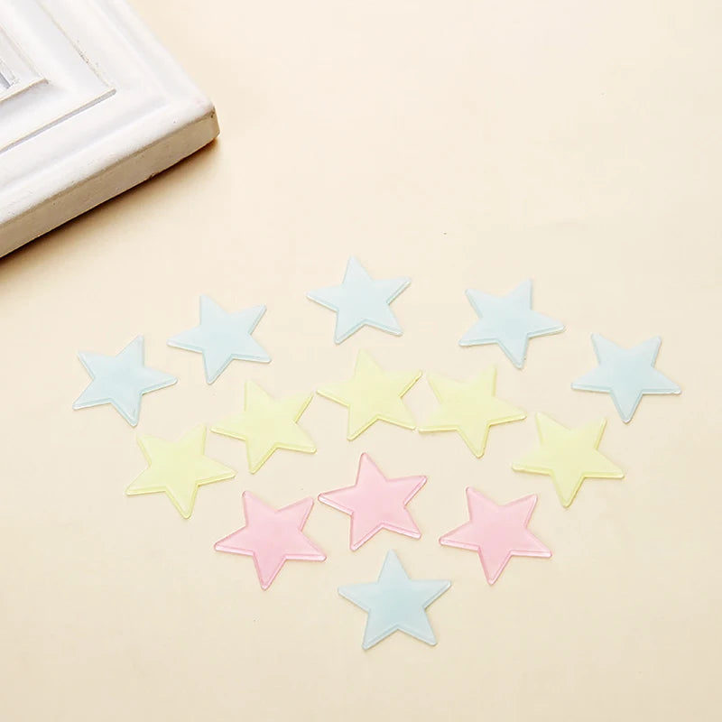 Stickers Muraux Lumineux Étoiles 100 pcs - Phosphorescents pour Chambre Enfant