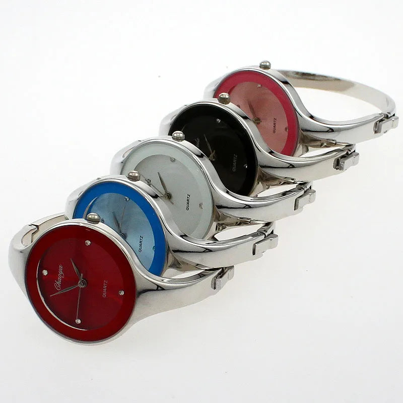 Montre Femme Bracelet Cuff Doré - Mode Casual Ronde