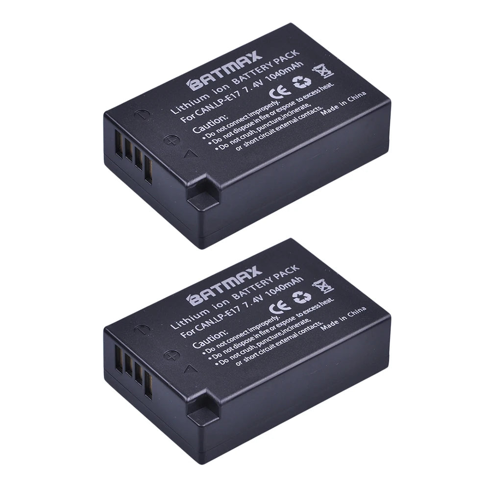 Batterie LP-E17 1040mAh + Chargeur Double USB pour Canon EOS M3/M5/M6