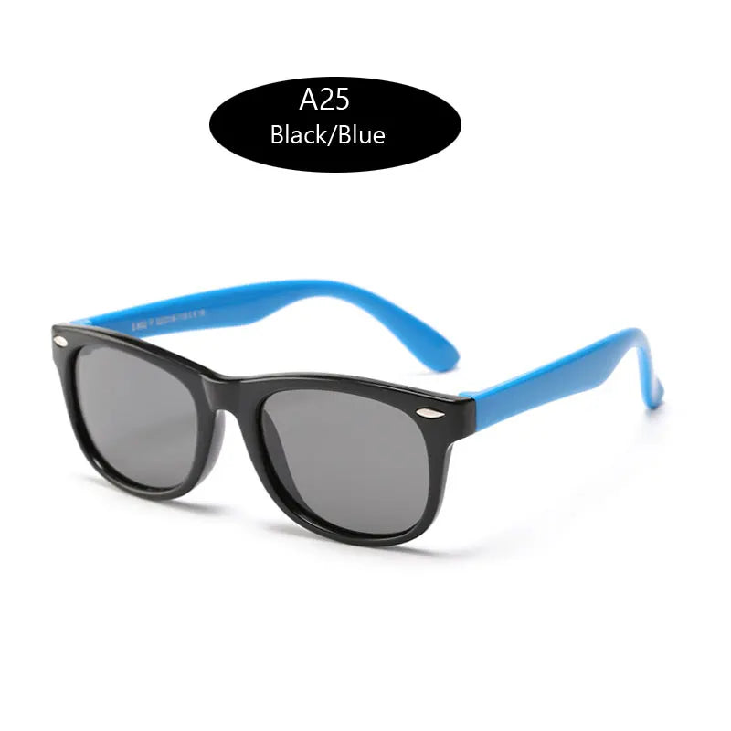 Lunettes de Soleil Enfant Polarisées - Classique avec Rivets Style Marque