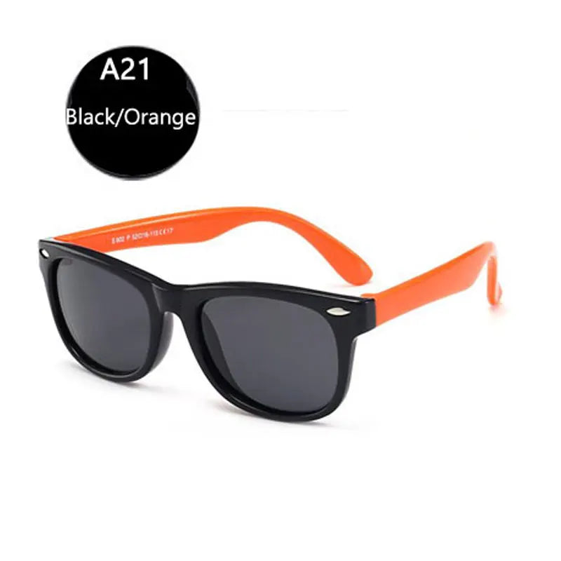 Lunettes de Soleil Enfant Polarisées - Classique avec Rivets Style Marque