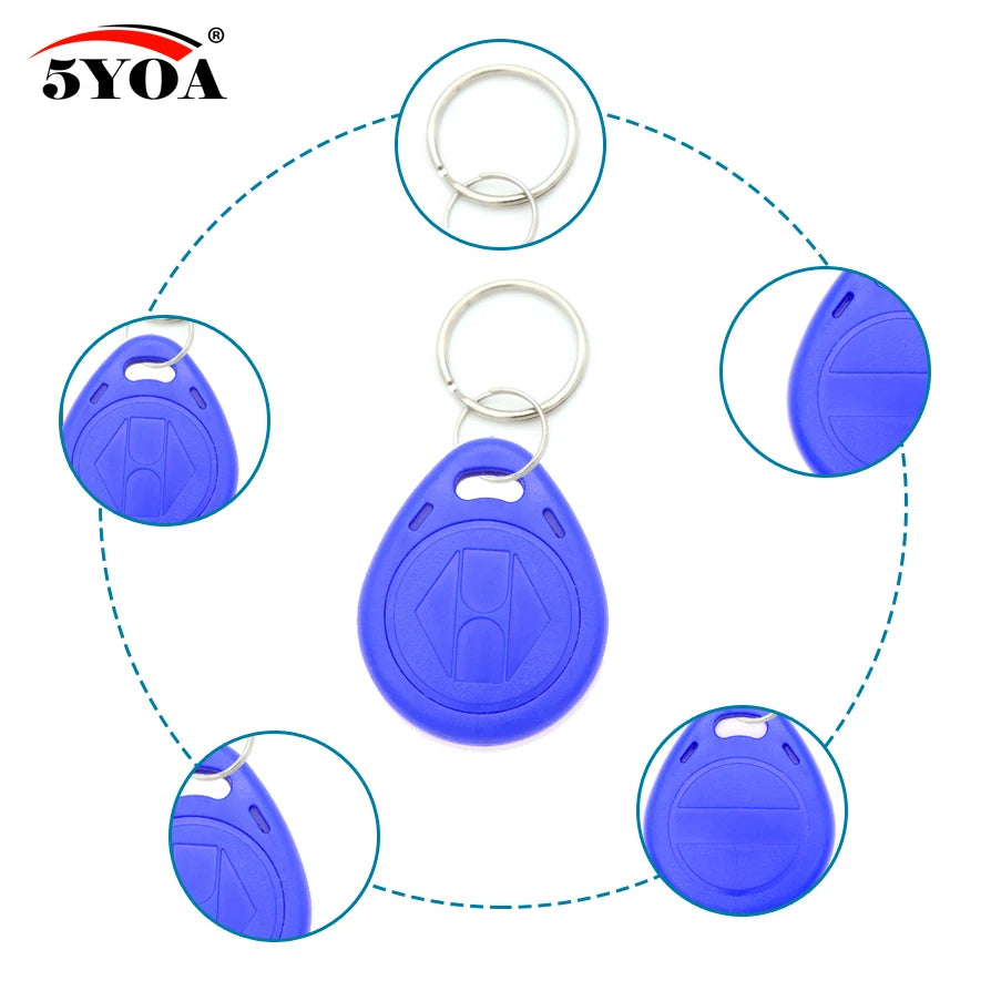 Badge RFID EM4305/T5577 Réinscriptible - Lot de 50 Porte-clés